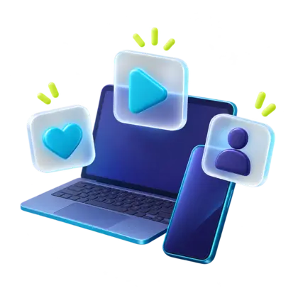 Social media service categories connected in one workspace