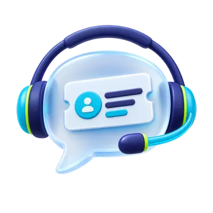 Support conversation and headset for ticket assistance